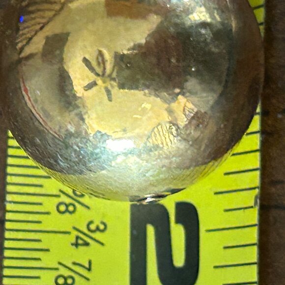 Vintage Gold-tone Double Ball Earrings Screw Back Statement 1960 Mod Design MCM - Picture 13 of 13